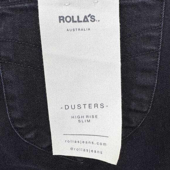 Rolla's Women Duster High Rise Slim Denim Jeans Size 31 Cotton Style 12860 Black - Picture 6 of 12